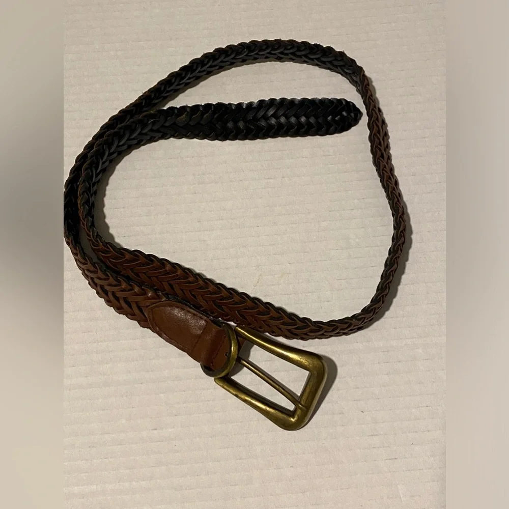 Boys size 16 brown braided woven belt